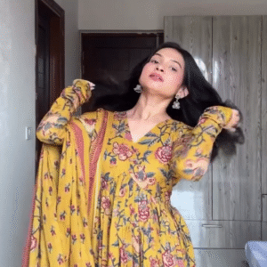 Mustard Bloom Cotton Kurta Set – Effortless Everyday Elegance