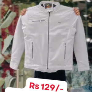 Smart White Men’s Jacket at Just ₹129 – Cash on Delivery Available