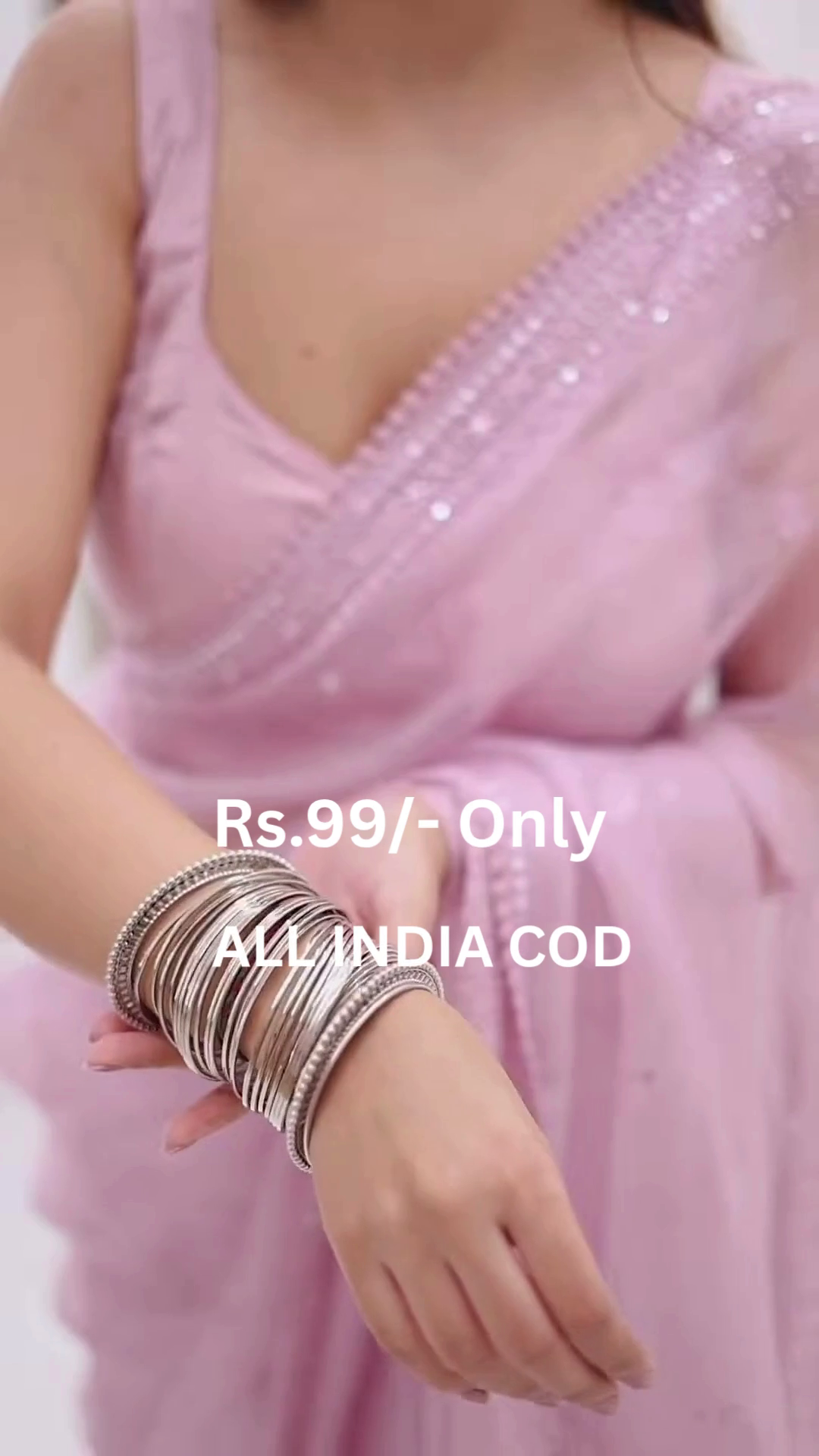 Elegant Baby Pink Saree at Just Rs.99