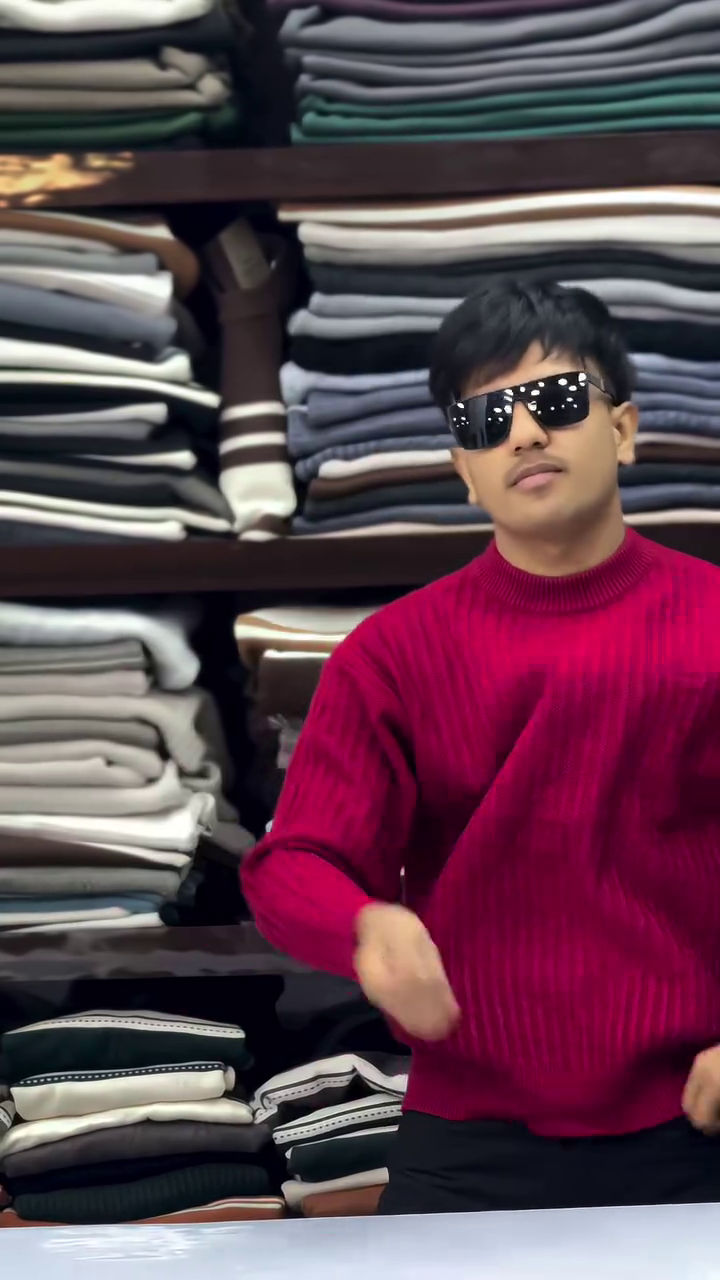 Bold Maroon Ribbed Sweater for Sharp Winter Style - Image 5