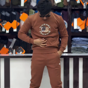 Classic Brown Co-Ord Tracksuit for Smart Casual Comfort