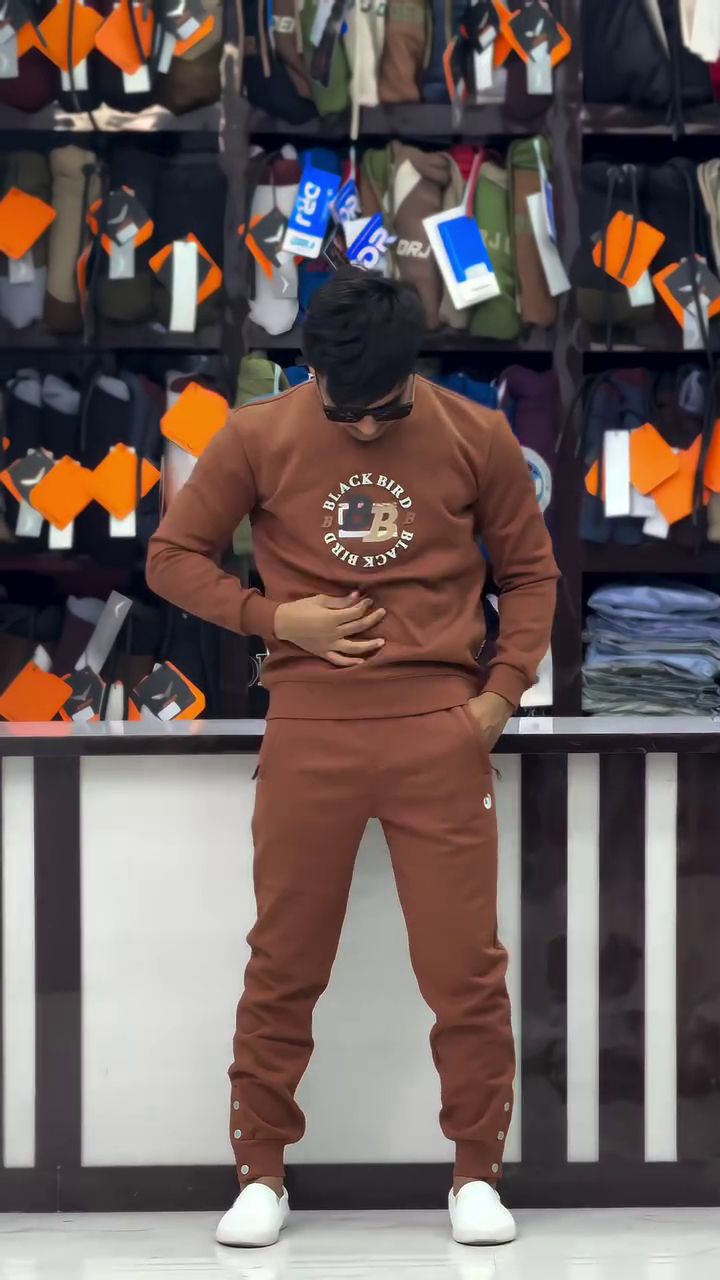 Classic Brown Co-Ord Tracksuit for Smart Casual Comfort