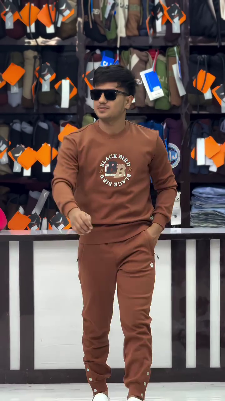 Classic Brown Co-Ord Tracksuit for Smart Casual Comfort - Image 2
