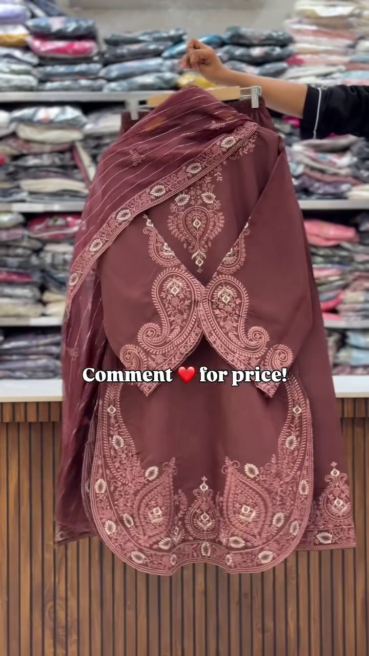 Royal Maroon Heavy Embroidered Suit Set – Luxury Ethnic Collection - Image 4