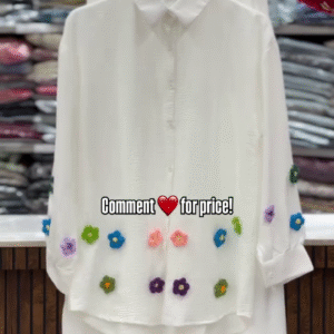 Chic White Floral Casual Set – Minimal & Trendy Everyday Wear