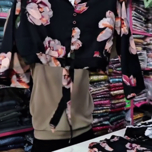 Trendy Black Floral Crop Top – Just ₹149