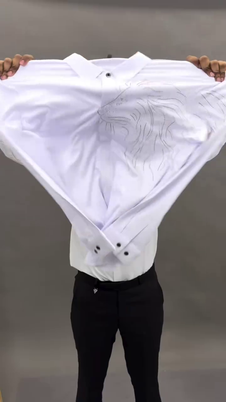 White Graphic T-Shirt with Artistic Wing Design – Bold Casual - Image 7