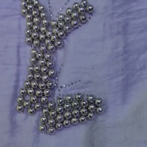 Elegant White Shirt with Beaded Detail – Subtle Glamour