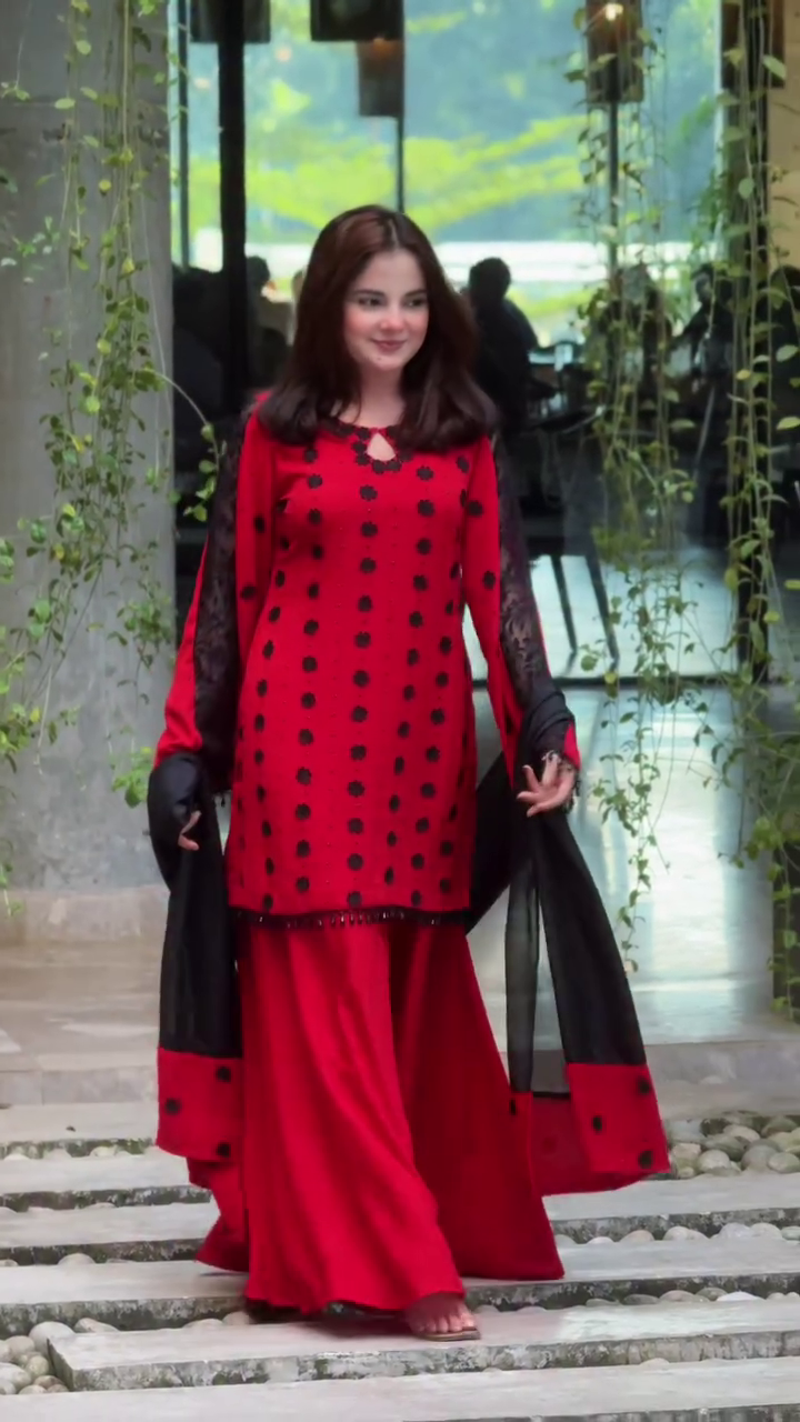 Bold Red & Black Traditional Ensemble – Striking Festive Elegance - Image 7
