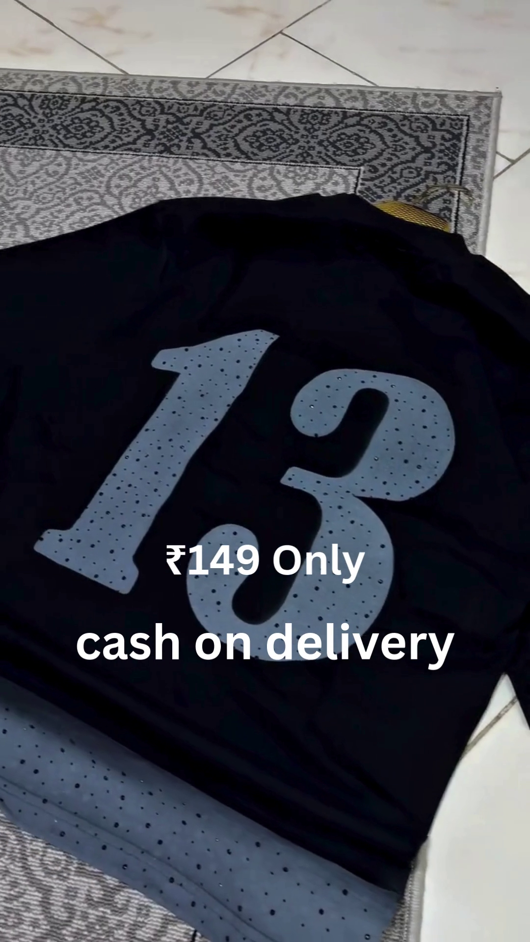 Bold Black “13” Graphic T-Shirt – Street Style Statement