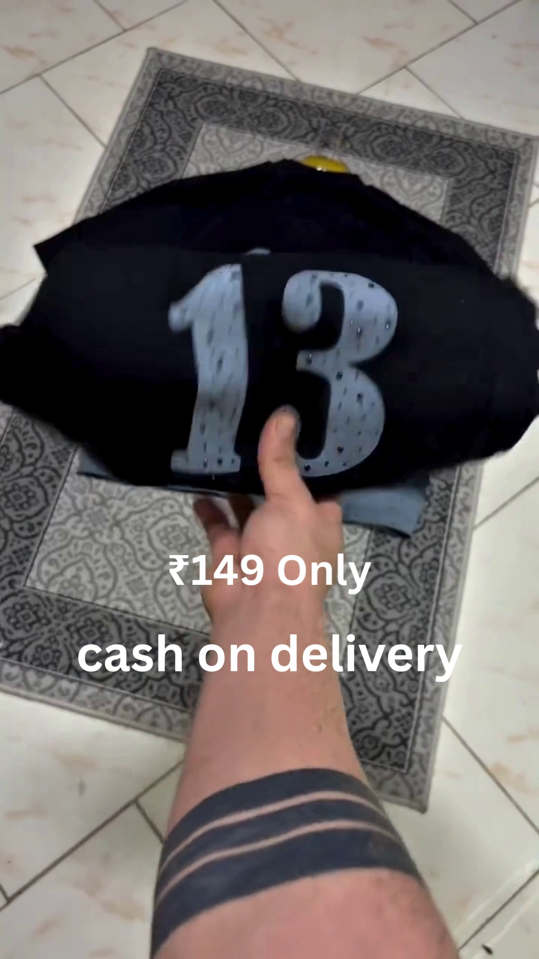 Bold Black “13” Graphic T-Shirt – Street Style Statement - Image 2