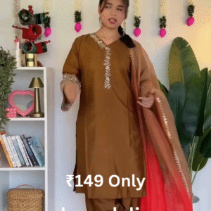 Graceful Brown Ethnic Suit – Traditional Elegance with a Modern Touch