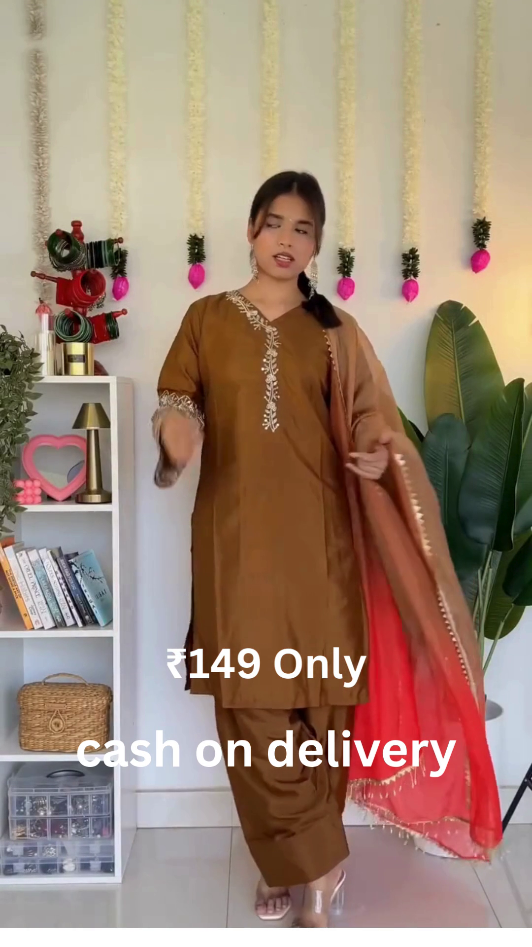 Graceful Brown Ethnic Suit – Traditional Elegance with a Modern Touch