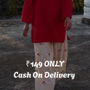 Vibrant Red Kurti Set – Effortless Everyday Ethnic Elegance