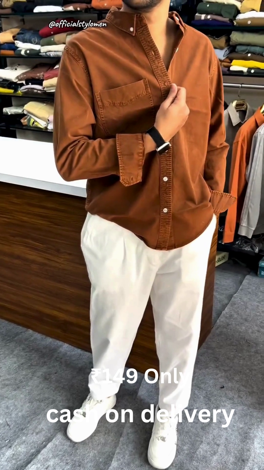 Bold Red Casual Shirt – Smart Casual Redefined - Image 2