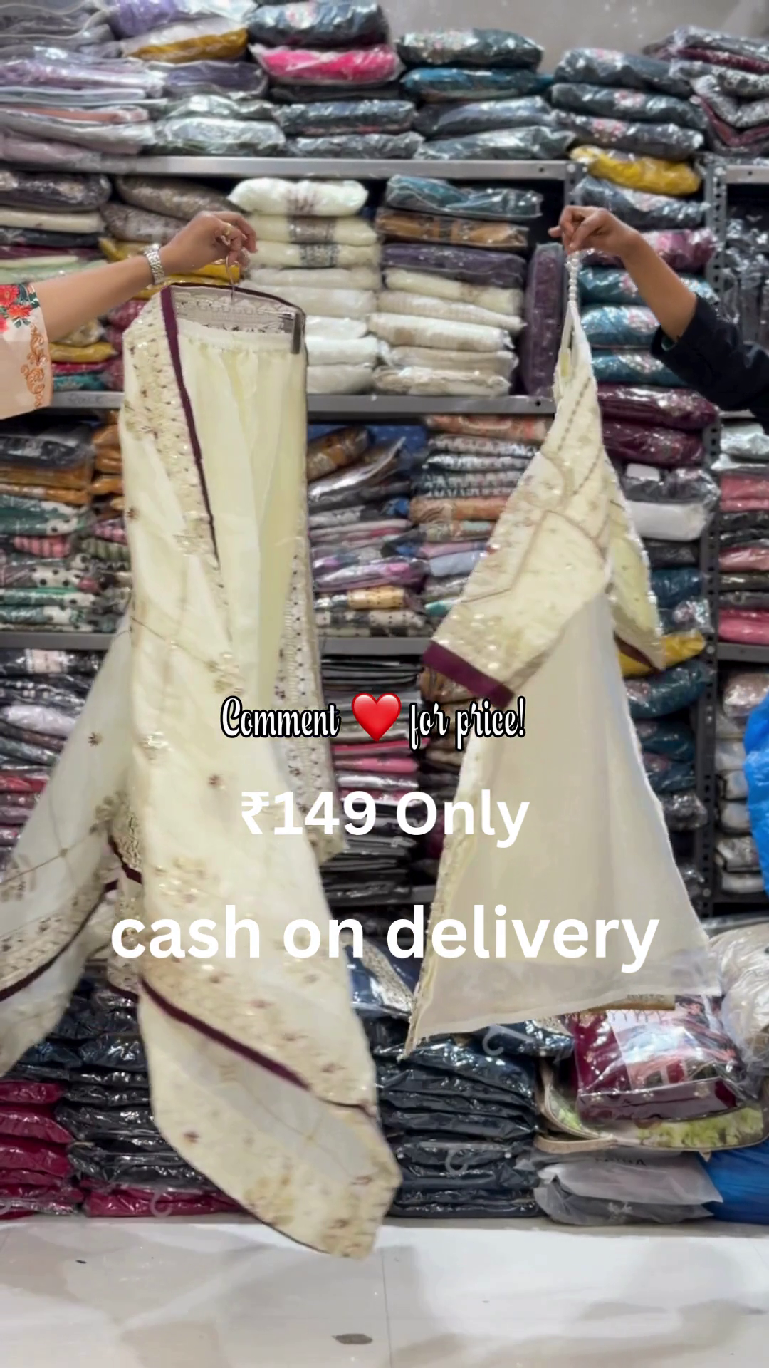 Royal Cream Embroidered Suit Set – Timeless Festive Elegance - Image 2