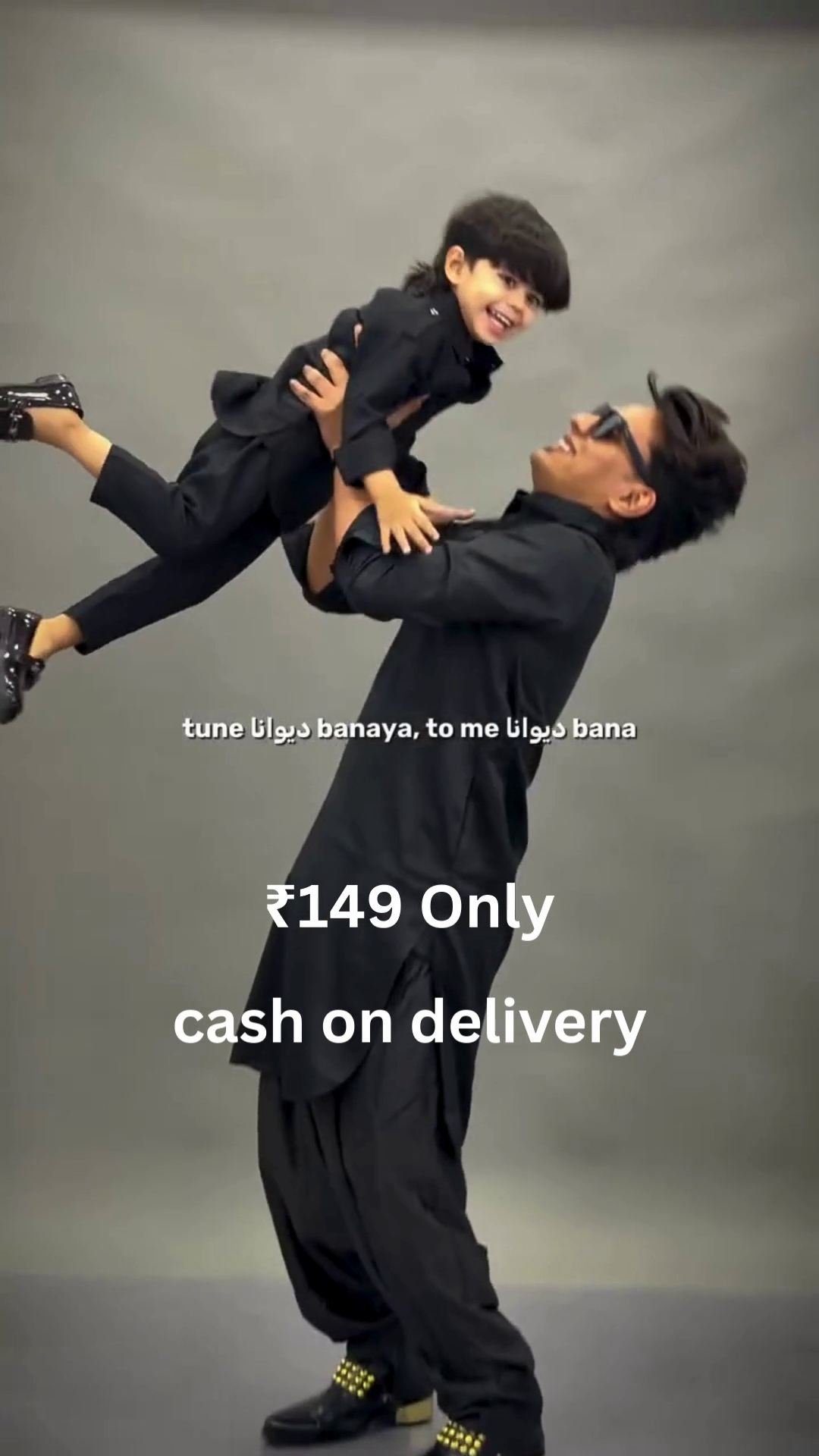 Classic Black Family Kurta Set – Coordinated Elegance at ₹149 with Cash on Delivery - Image 9