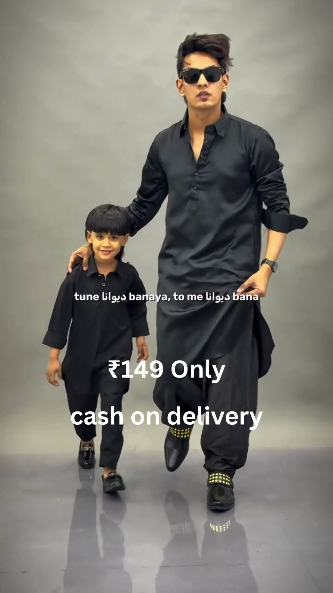 Classic Black Family Kurta Set – Coordinated Elegance at ₹149 with Cash on Delivery - Image 6