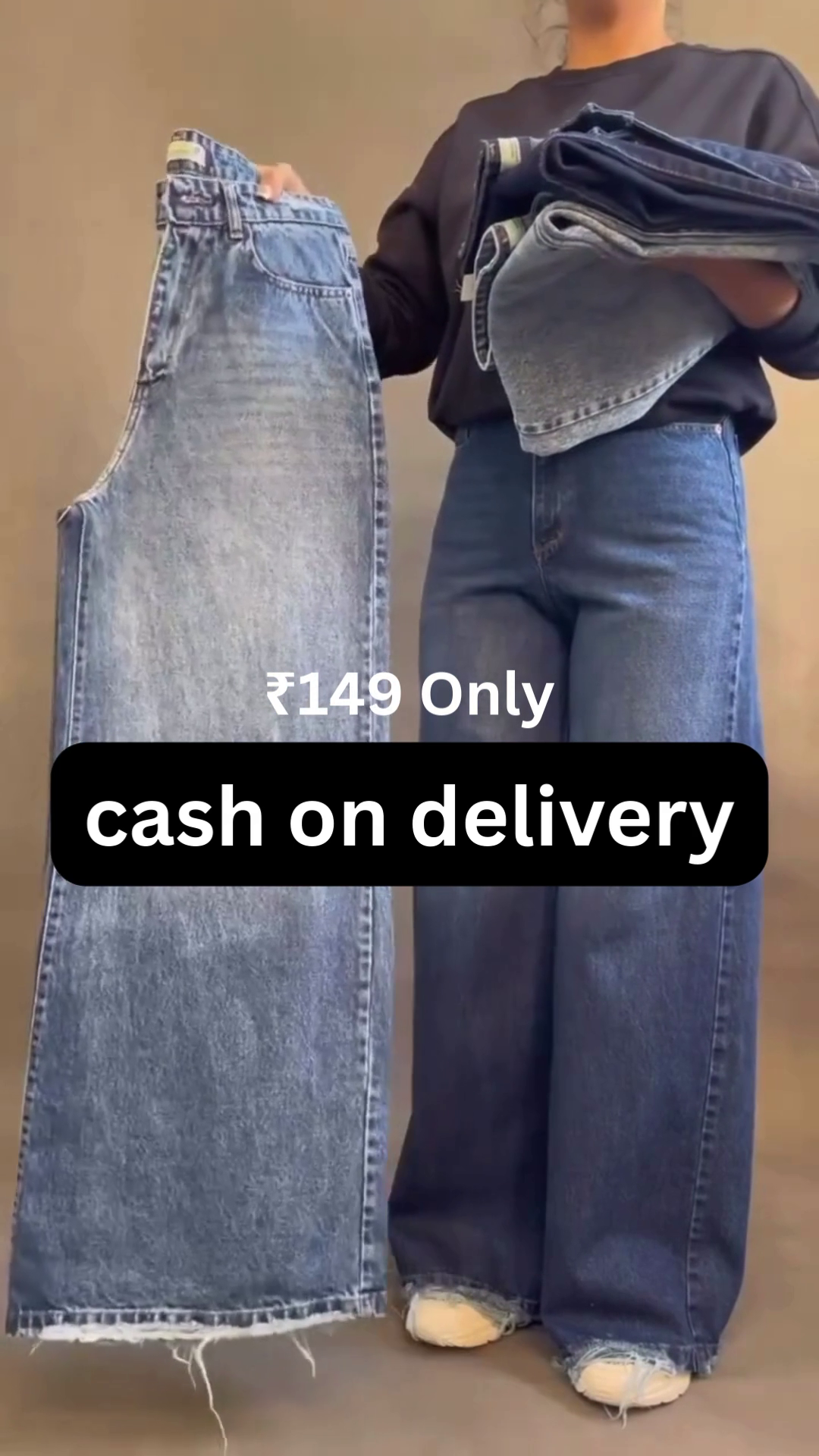 High-Waist Wide-Leg Jeans – Trendy Women’s Casual Wear at ₹149 | Cash on Delivery Available - Image 7
