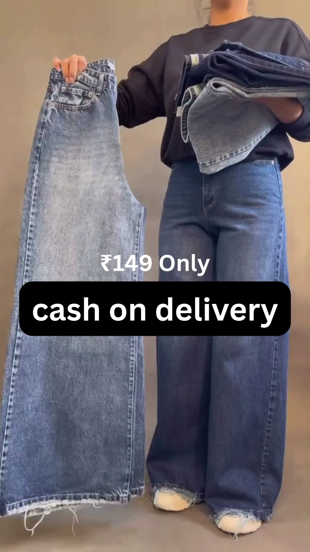 High-Waist Wide-Leg Jeans – Trendy Women’s Casual Wear at ₹149 | Cash on Delivery Available - Image 6