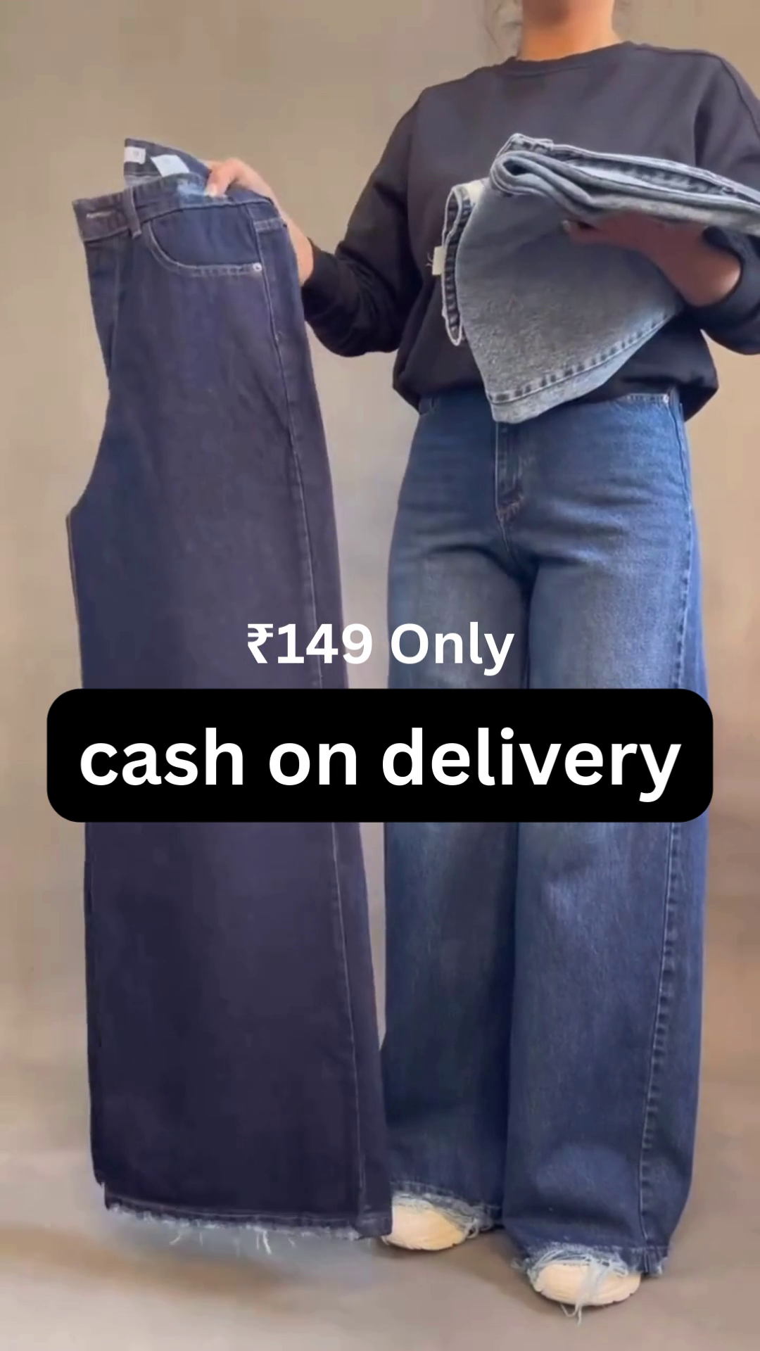 High-Waist Wide-Leg Jeans – Trendy Women’s Casual Wear at ₹149 | Cash on Delivery Available - Image 5