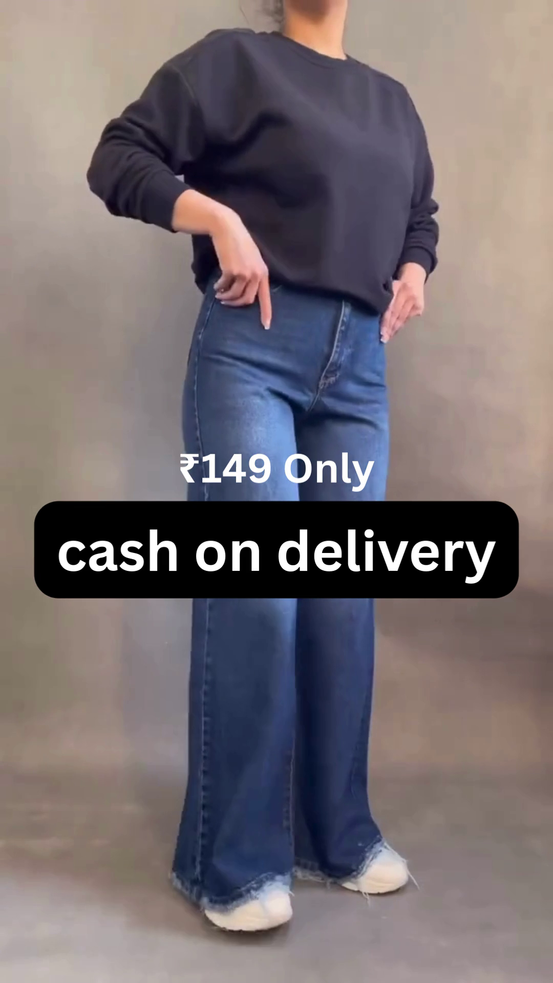 High-Waist Wide-Leg Jeans – Trendy Women’s Casual Wear at ₹149 | Cash on Delivery Available - Image 9