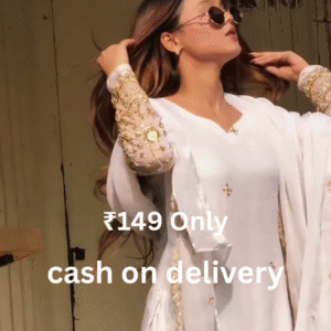 Graceful White Ethnic Suit – Timeless Elegance at ₹149 | Cash on Delivery Available