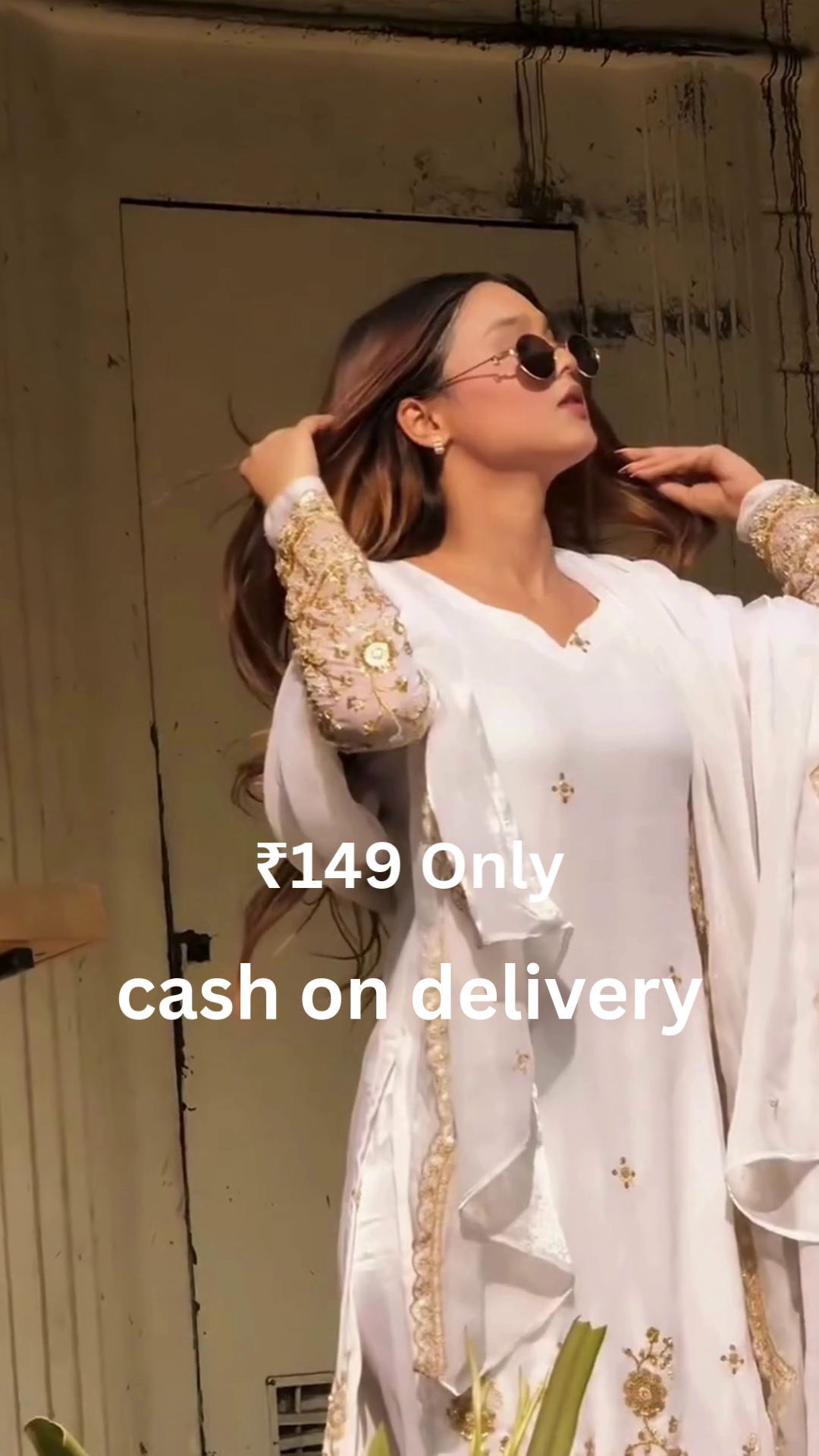 Graceful White Ethnic Suit – Timeless Elegance at ₹149 | Cash on Delivery Available