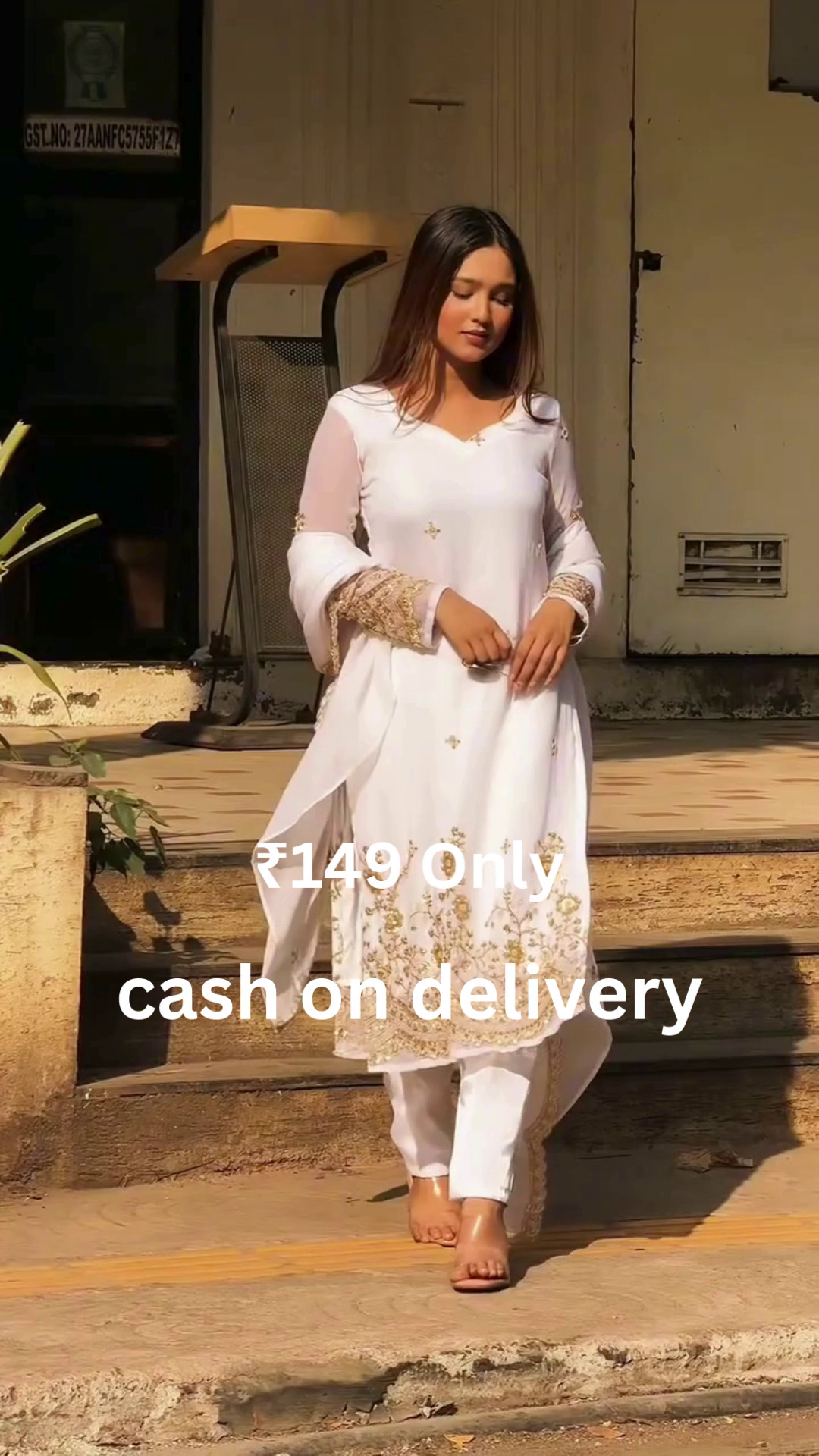 Graceful White Ethnic Suit – Timeless Elegance at ₹149 | Cash on Delivery Available - Image 4