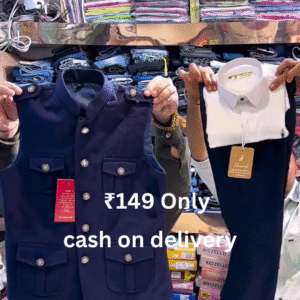 Kids Formal Ethnic Set – Smart Navy Waistcoat Outfit at ₹149 | Cash on Delivery