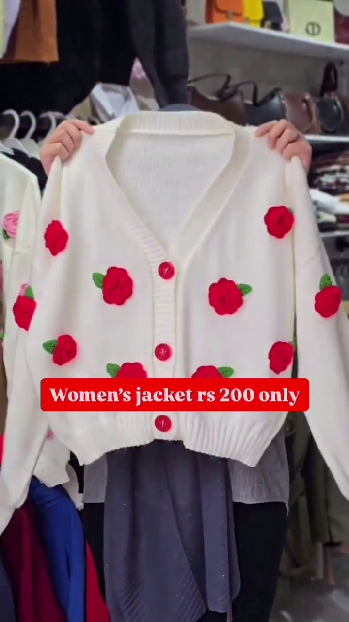 Women’s Floral Knit Cardigan – Chic Winter Layer at ₹200 Only - Image 9