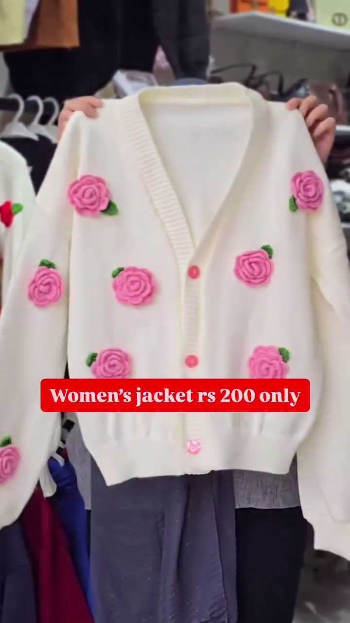 Women’s Floral Knit Cardigan – Chic Winter Layer at ₹200 Only - Image 8