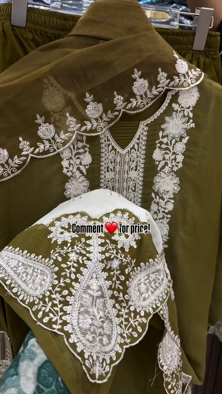 Elegant Mauve Palazzo Set with Sheer Embroidered Overlay - Image 5