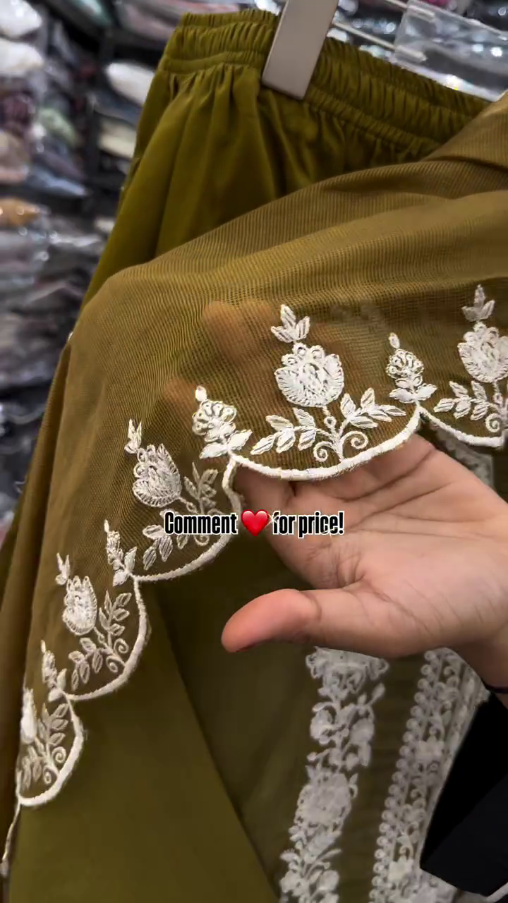 Elegant Mauve Palazzo Set with Sheer Embroidered Overlay - Image 3