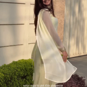 Soft Pastel Ethnic Set with Flowing Dupatta for Dreamy Elegance