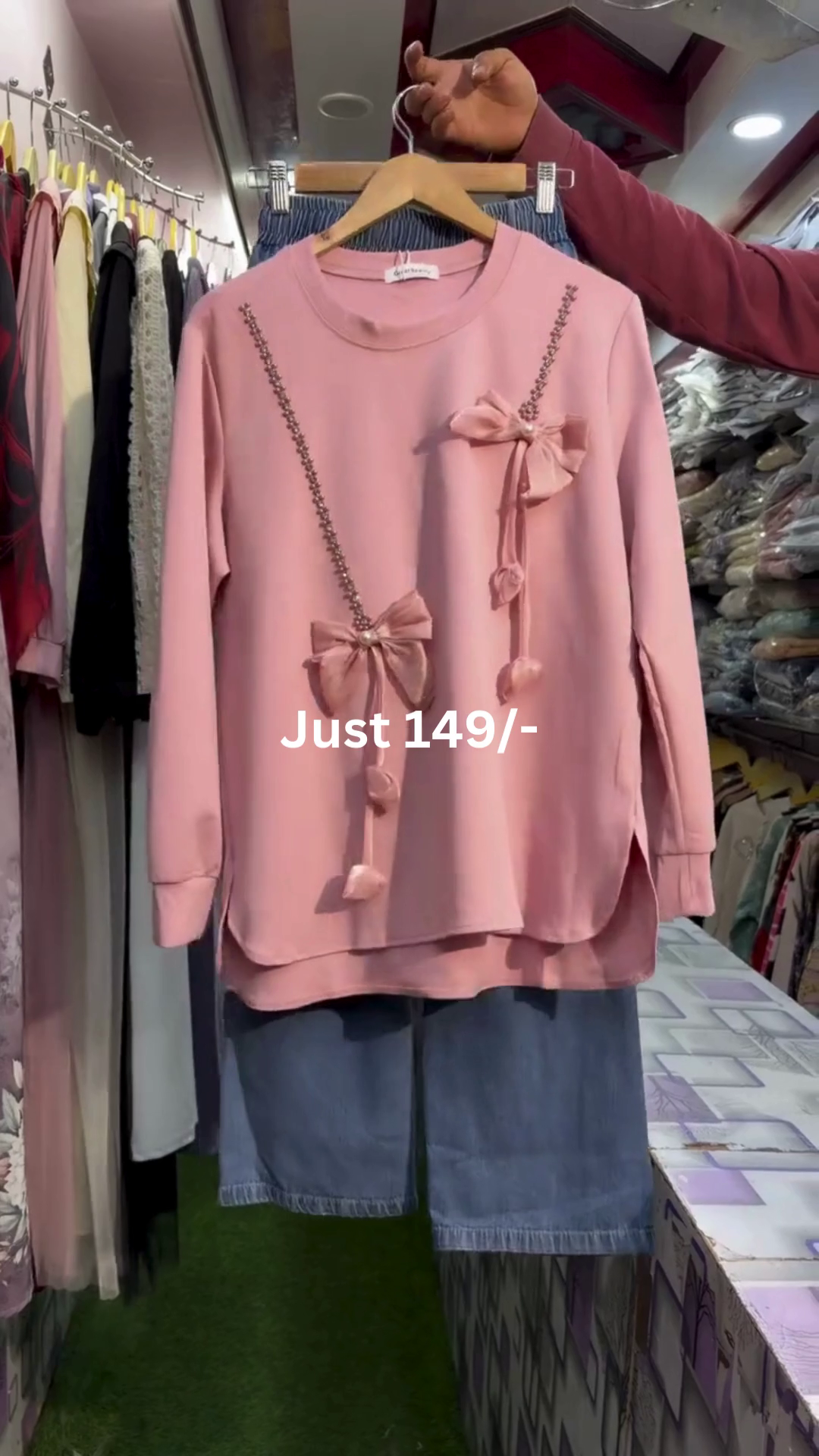 Elegant Peach Floral Printed Kurti – Just ₹149 - Image 4