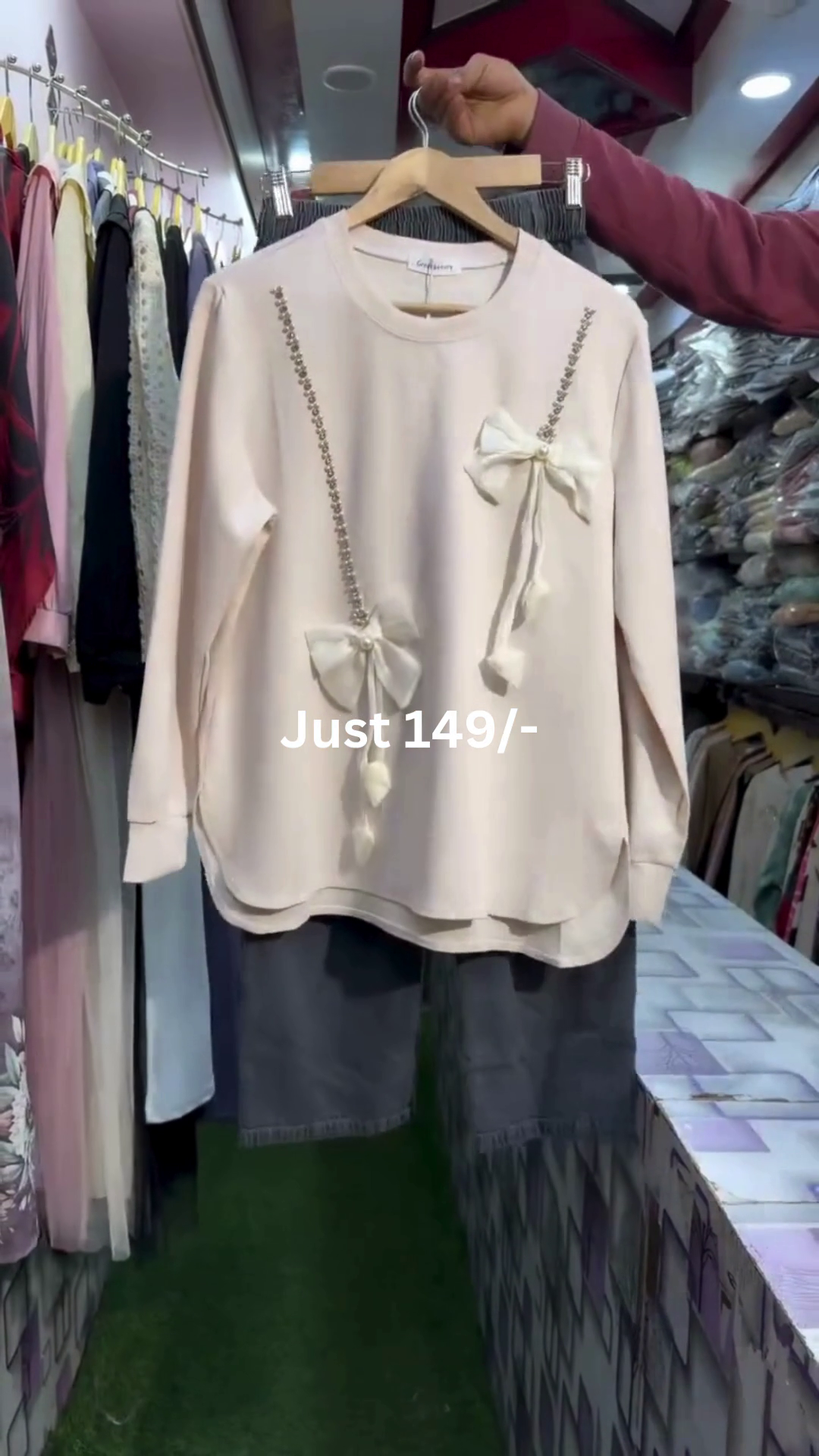 Elegant Peach Floral Printed Kurti – Just ₹149 - Image 3