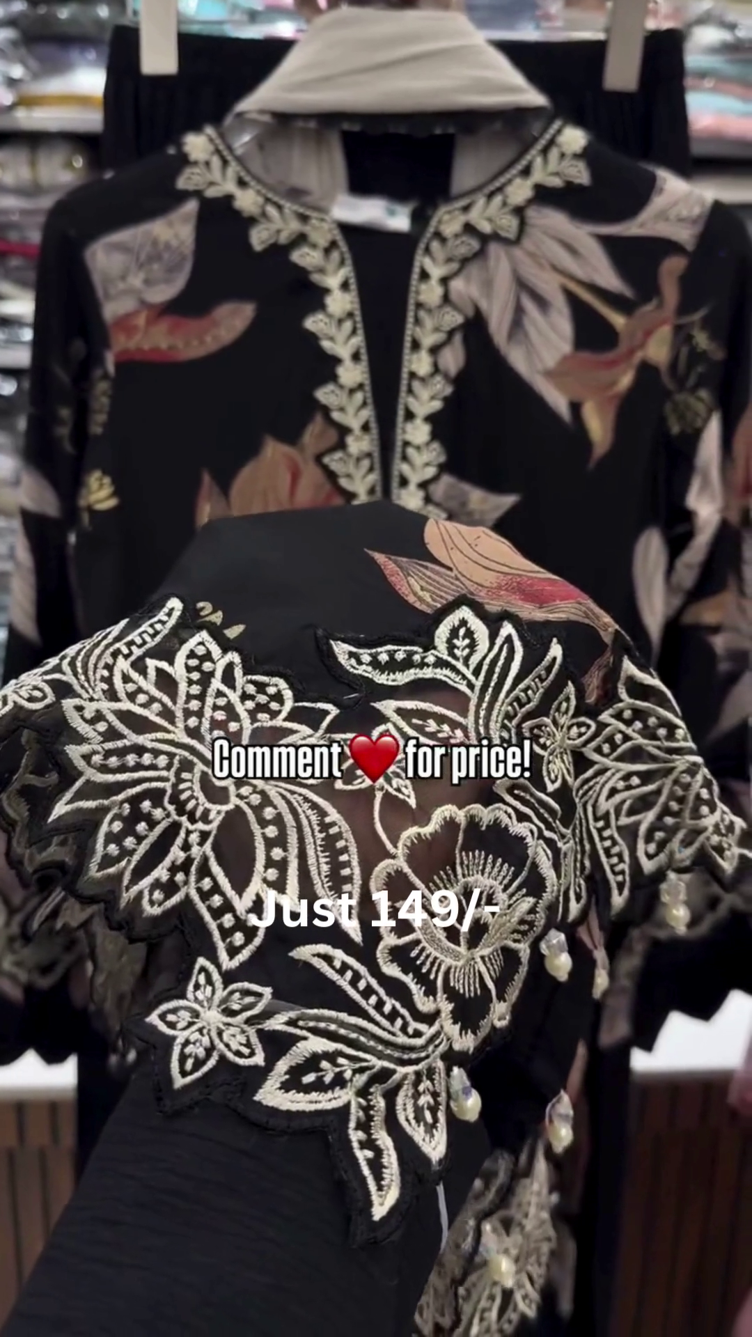 Blue Floral Kaftan Style Top – Just ₹149 - Image 3