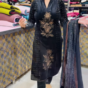 Shiroskee Angle: Premium Velvet Party Wear Suit with Shawl