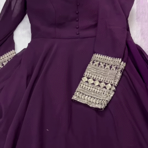 Women's Anarkali Gown with Embroidered Dupatta – Georgette Fabric