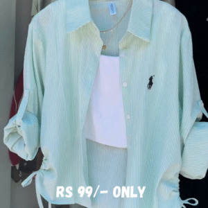 Stylish Striped Shirt Co-Ord Set – Casual Chic Look at ₹99