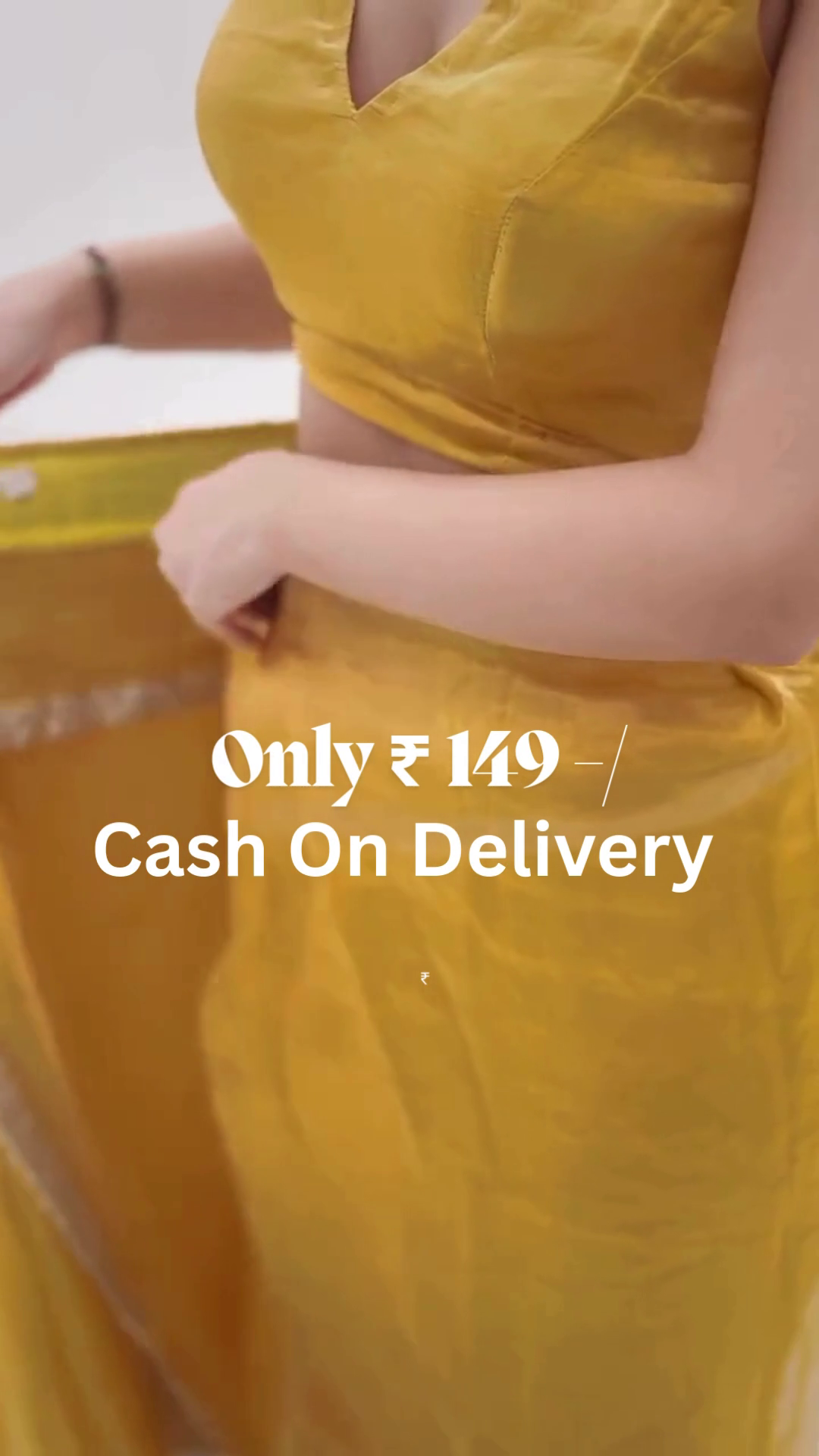 Radiant Yellow Elegance – Festive Saree at Just ₹149 - Image 9