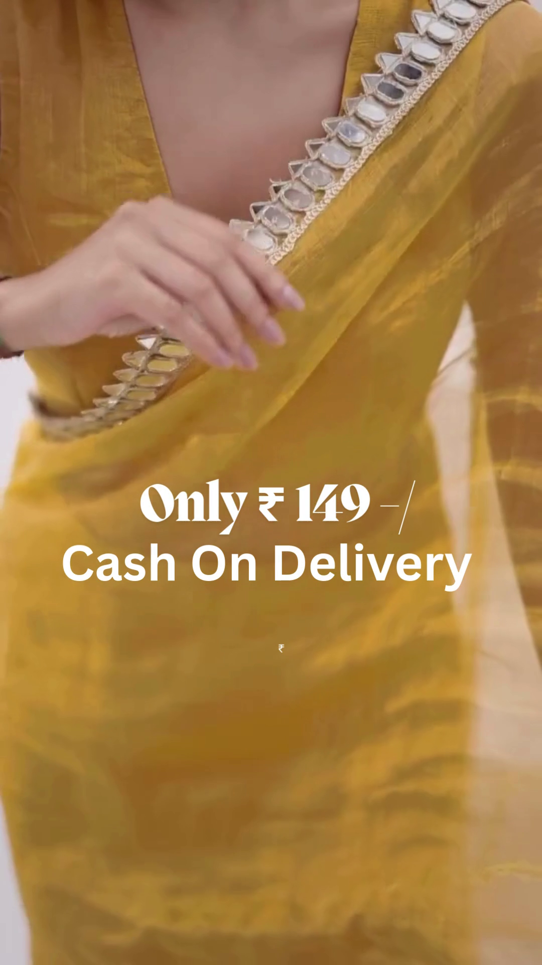 Radiant Yellow Elegance – Festive Saree at Just ₹149 - Image 8