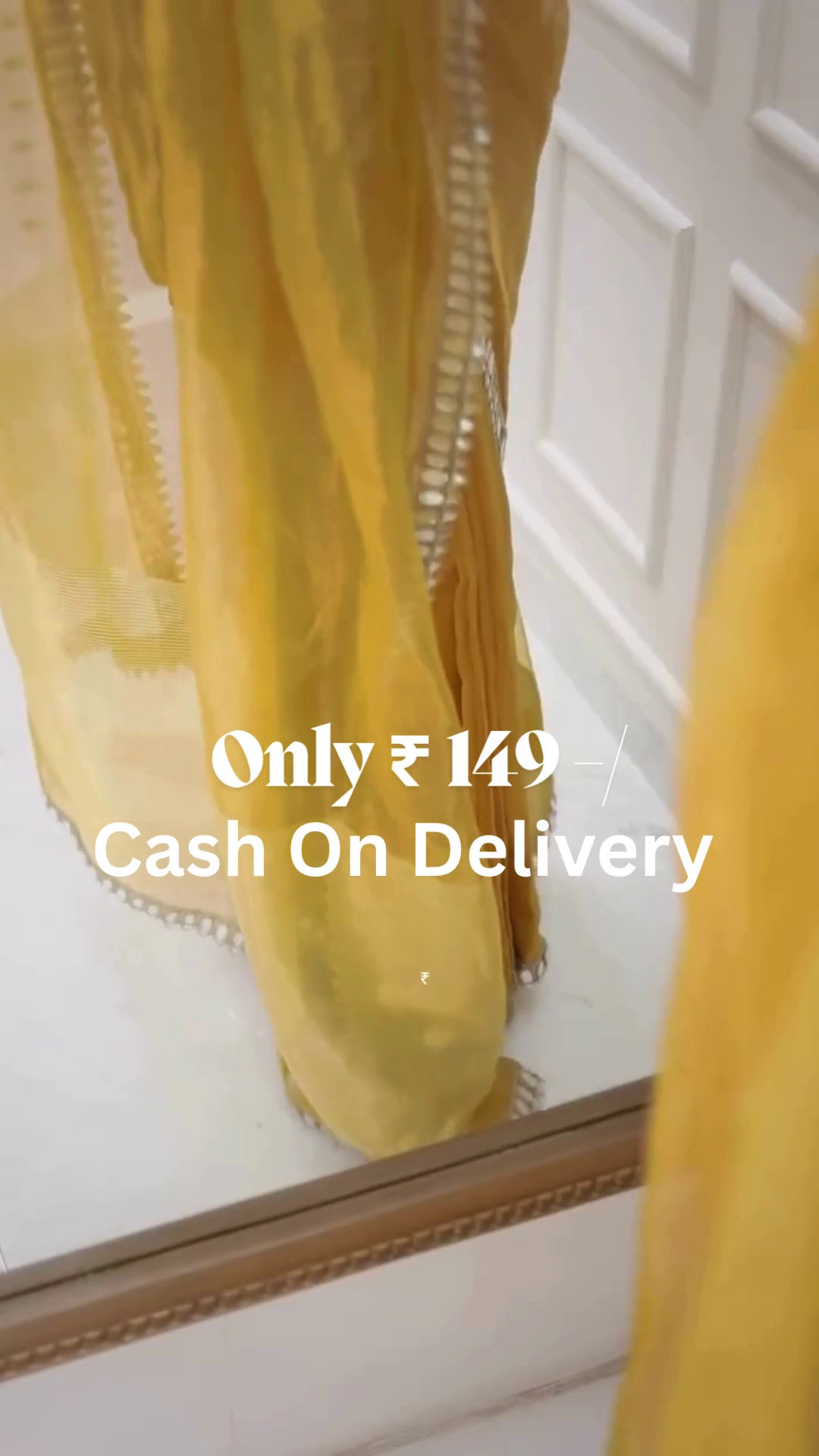 Radiant Yellow Elegance – Festive Saree at Just ₹149 - Image 7