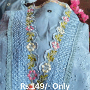 Elegant Blue Embroidered Kurti – Just ₹149